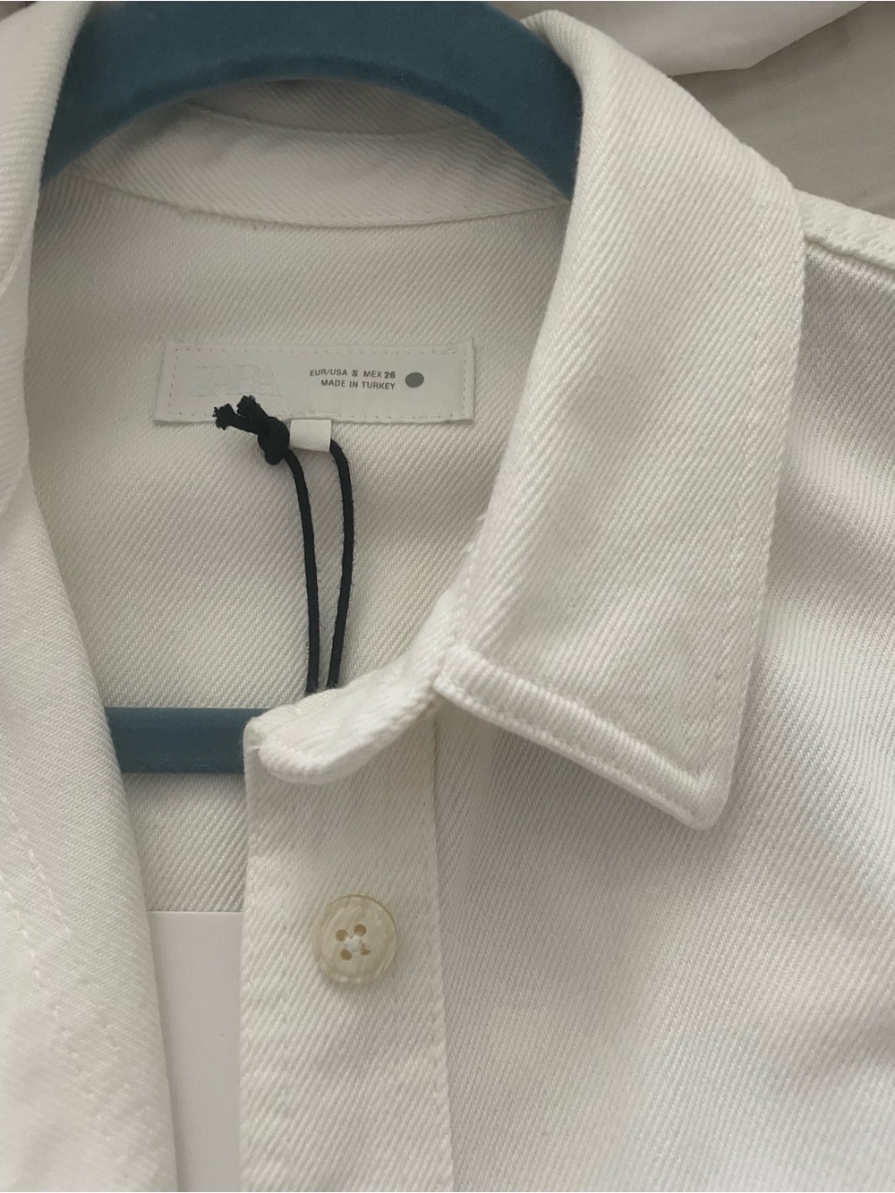Zara Cream Button-Front Shirt Jacket - Picture 4 of 5